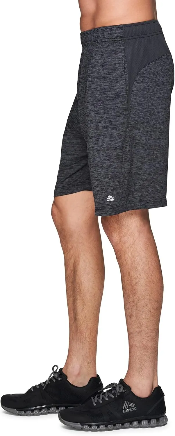 RBX Active Men's 9-Inch Inseam Workout Running Gym Athletic Basketball Shorts with Pockets