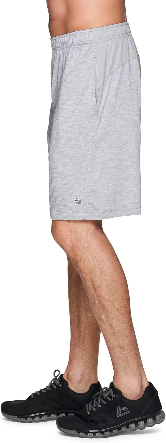 RBX Active Men's 9-Inch Inseam Workout Running Gym Athletic Basketball Shorts with Pockets