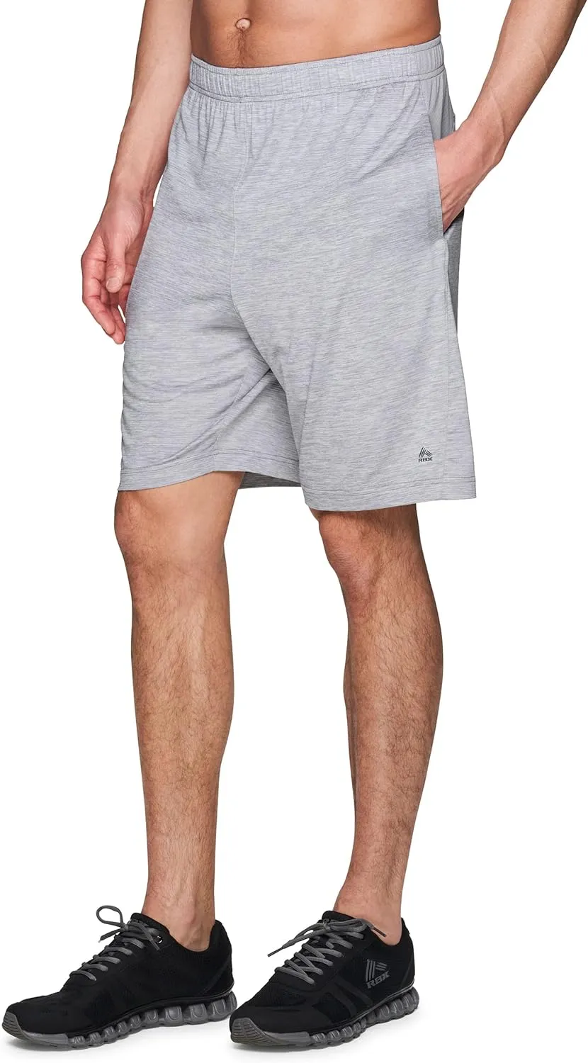 RBX Active Men's 9-Inch Inseam Workout Running Gym Athletic Basketball Shorts with Pockets