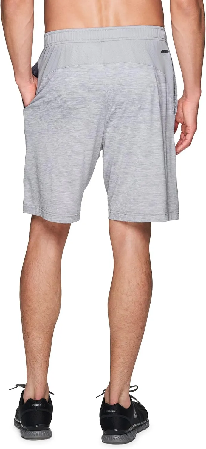RBX Active Men's 9-Inch Inseam Workout Running Gym Athletic Basketball Shorts with Pockets
