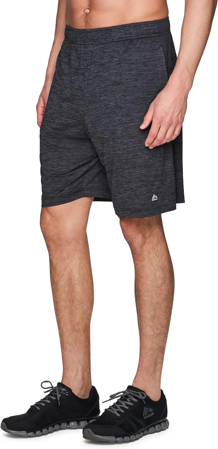 RBX Active Men's 9-Inch Inseam Workout Running Gym Athletic Basketball Shorts with Pockets