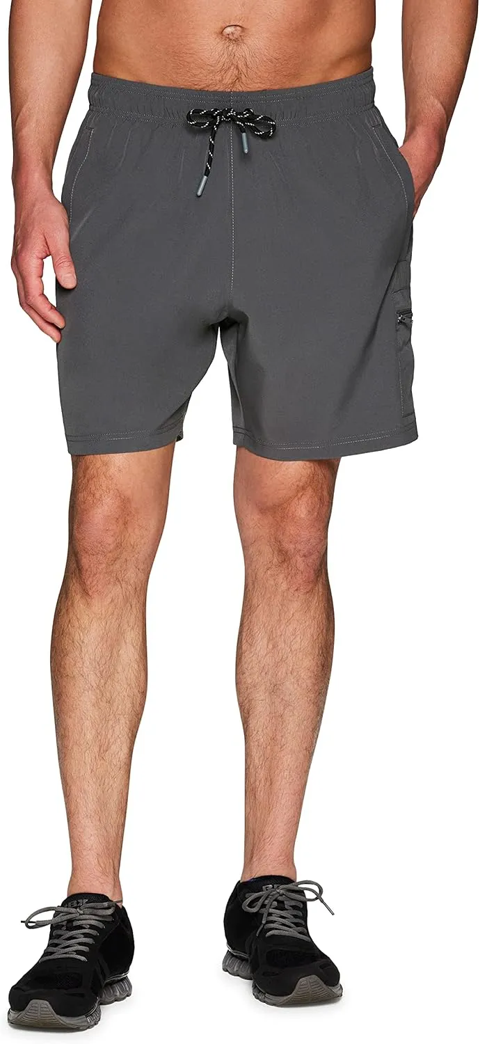 RBX Men's Woven Gym Shorts 7" Quick Drying Running Shorts with Pockets Athletic Fit X-Dri Moisture Wicking Training Shorts
