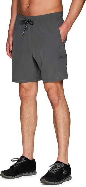 RBX Men's Woven Gym Shorts 7" Quick Drying Running Shorts with Pockets Athletic Fit X-Dri Moisture Wicking Training Shorts