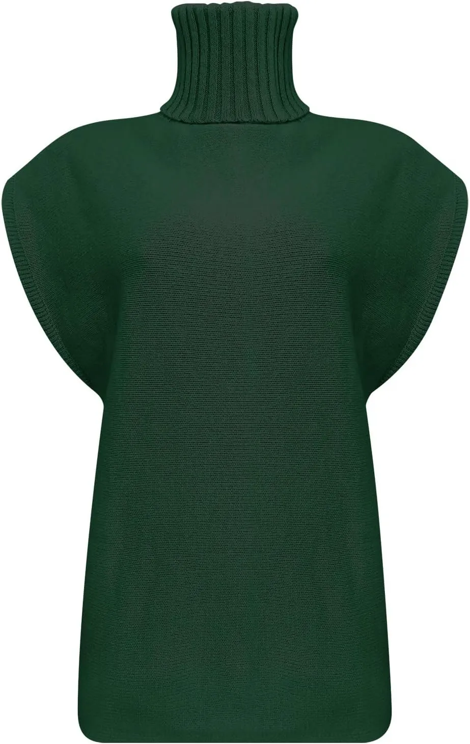 Sinzelimin Women's Turtleneck Sweater Tank Tops Fashion Sleeveless Round-Neck Oversized Sweatshirt Knitted Pullover Vest Tops