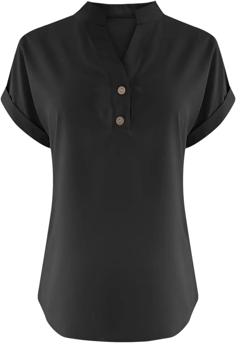 Summer Tops for Women 2025 Trendy Short Sleeve Shirts Casual V Neck Tunic Blouses Beach Vacation Outfits Clothes