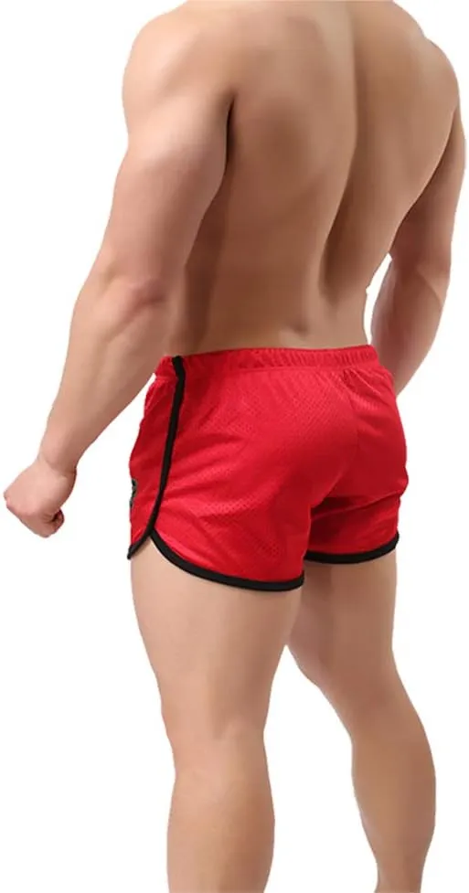 Swbreety Men's Athletic Workout Quick Dry Mesh Training Shorts with Drawstring