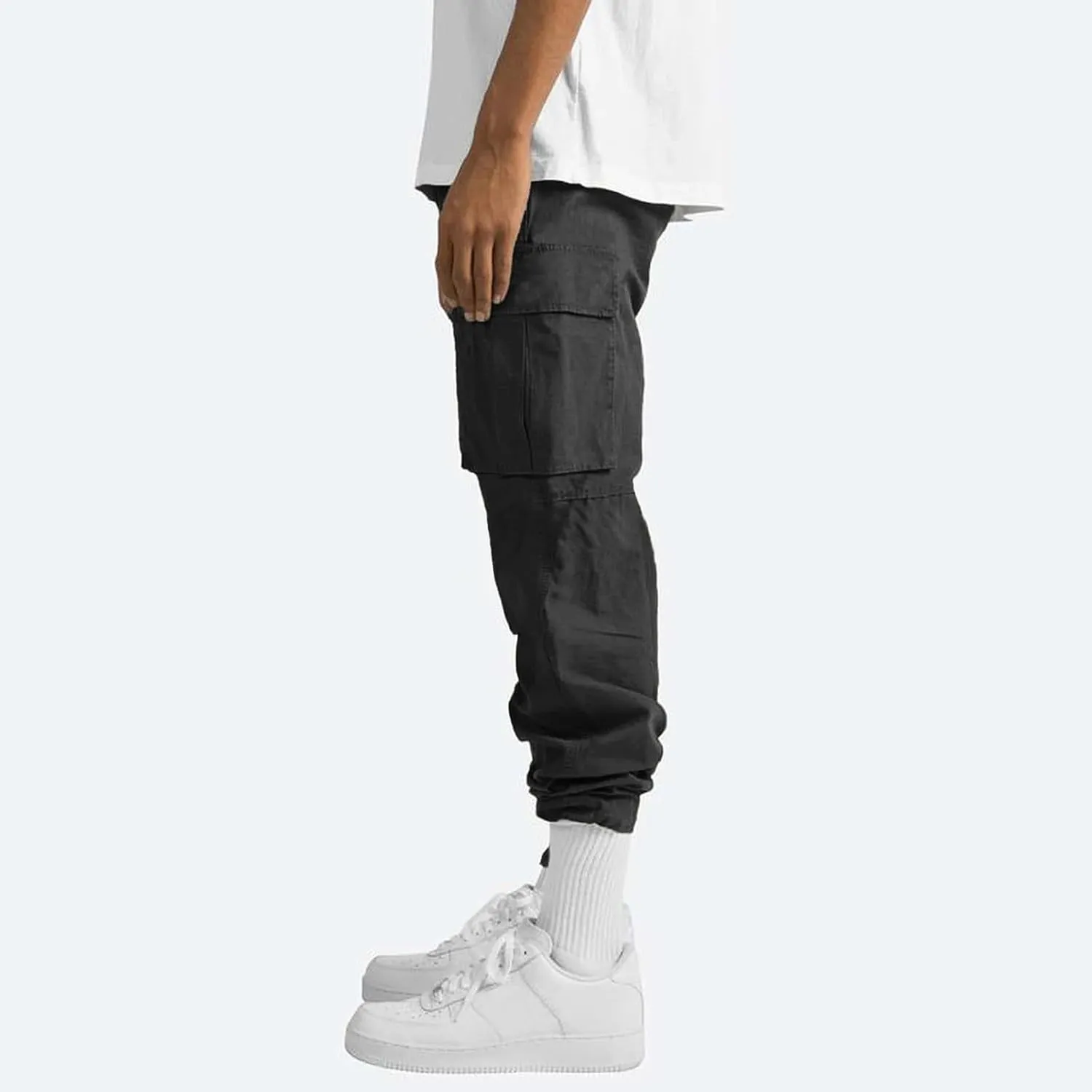 Sweatpants for Men Men's Jogger Athletic Slim Fit Gym Drawtring Trousers Workout Training Tapered Pants with Pockets