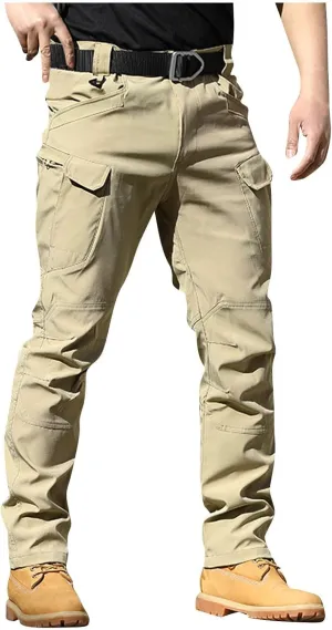 Tactical Pants for Men Cargo Pants with Multi Pockets Gym Work Pants Outdoor Hiking Pants Summer Casual Trousers