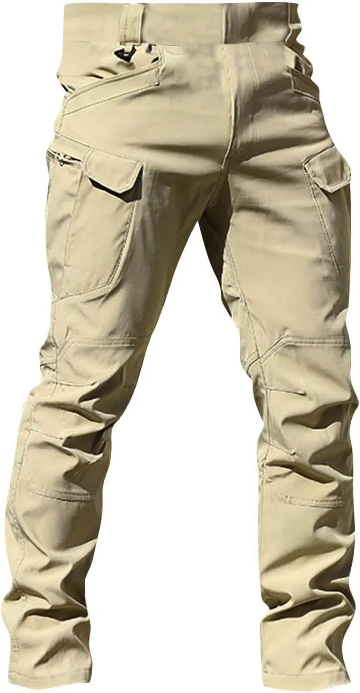 Tactical Pants for Men Cargo Pants with Multi Pockets Gym Work Pants Outdoor Hiking Pants Summer Casual Trousers