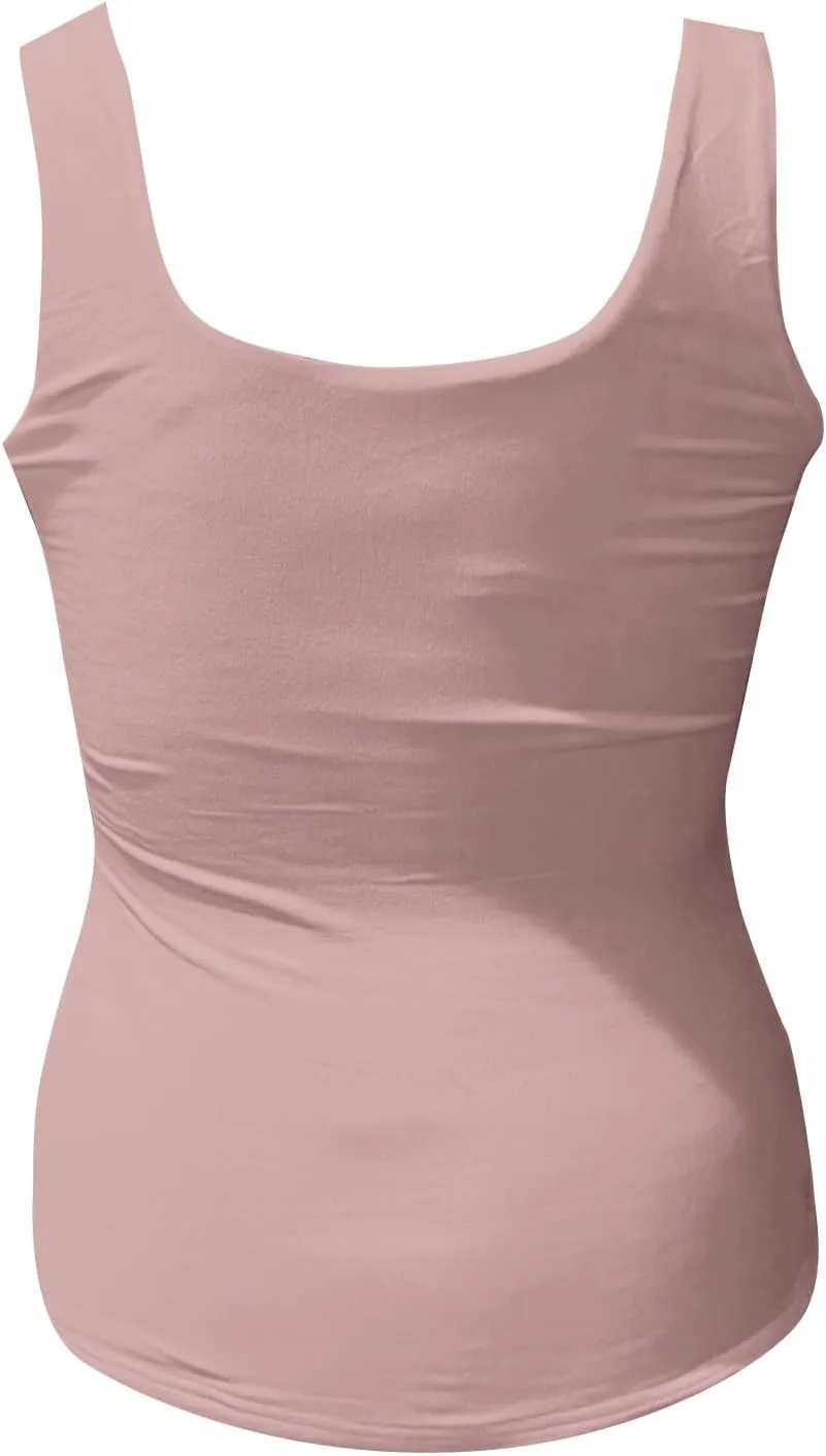 Tank Tops for Women 2025 Square Neck Camisole Workout Tops Cute Slim Seamless Layering Summer Sleeveless Shirts