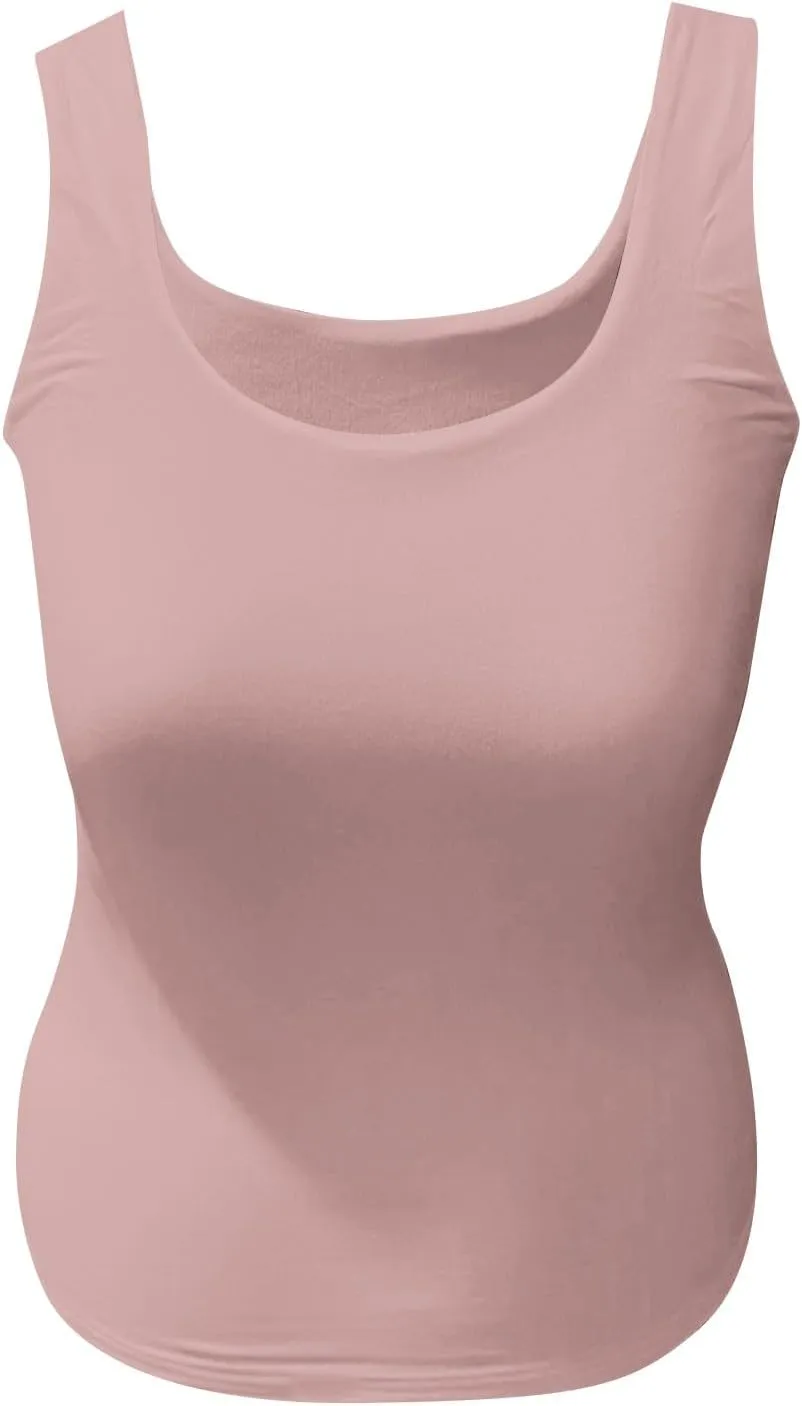 Tank Tops for Women 2025 Square Neck Camisole Workout Tops Cute Slim Seamless Layering Summer Sleeveless Shirts