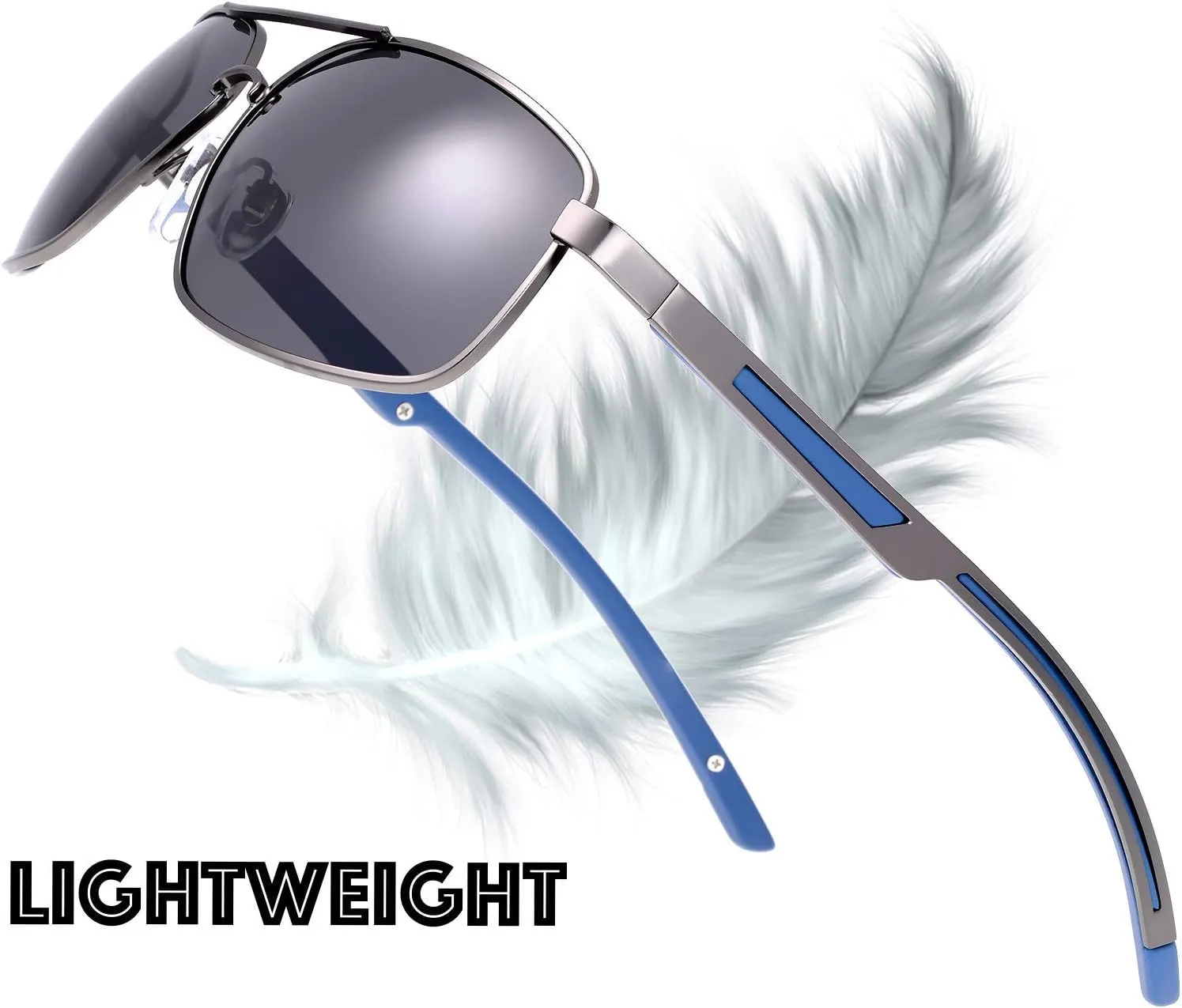 The Fresh Classic Retro Metal Frame Polarized Sunglasses Rectangular Sun Glasses