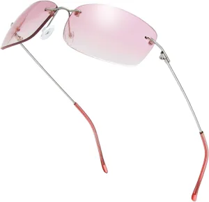 The Fresh Minimalist Small Rectangular Sunglasses Clear Eyewear - Exquisite Packaging
