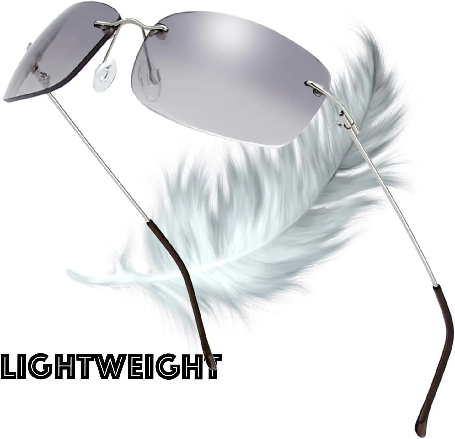 The Fresh Minimalist Small Rectangular Sunglasses Clear Eyewear - Exquisite Packaging
