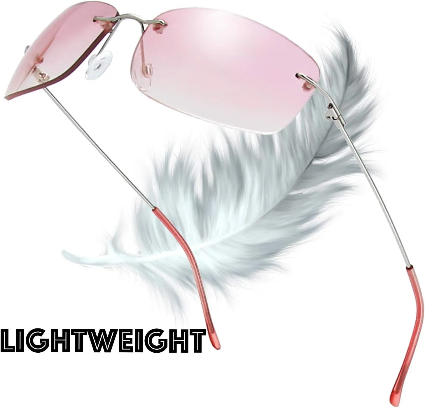 The Fresh Minimalist Small Rectangular Sunglasses Clear Eyewear - Exquisite Packaging