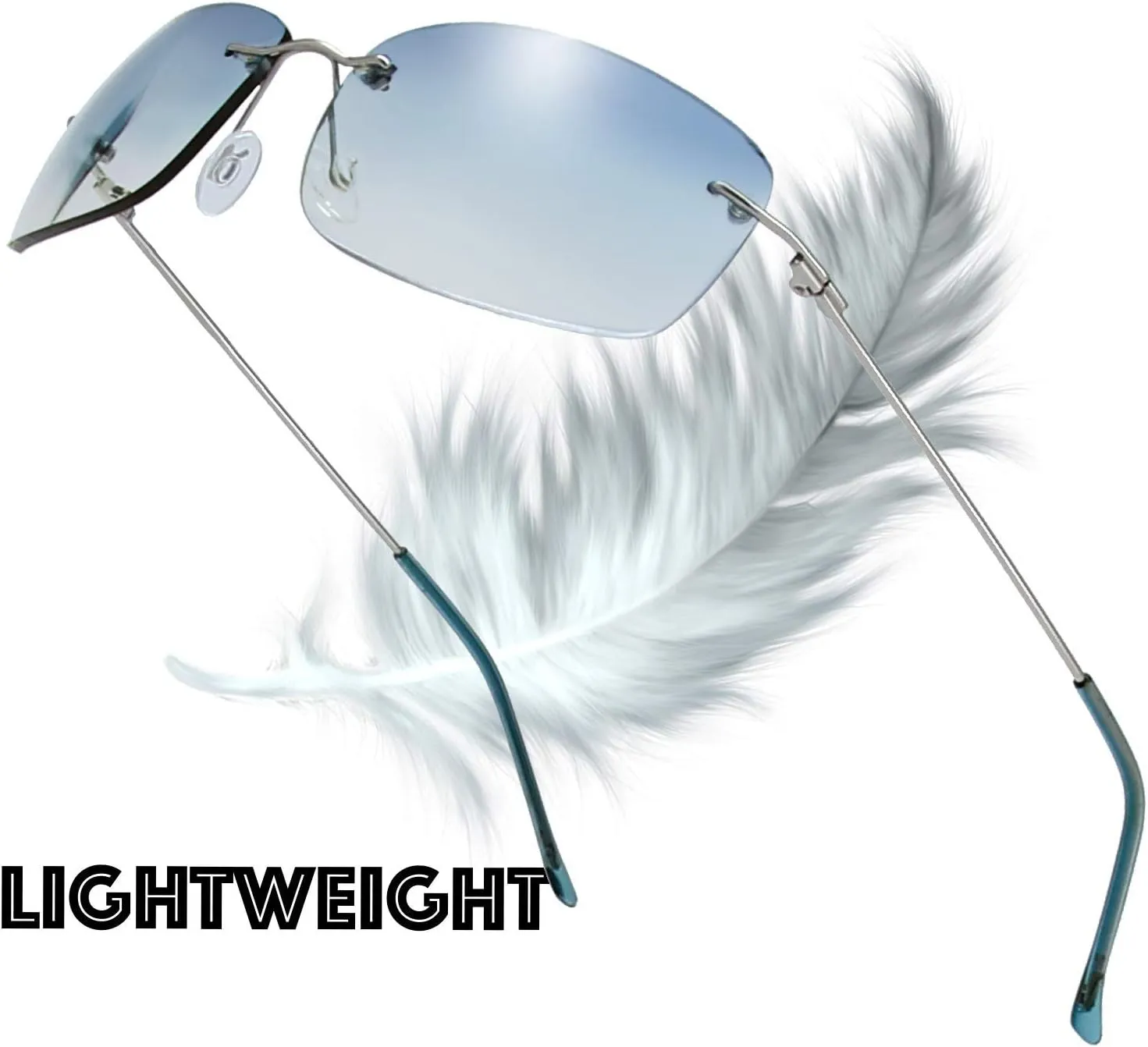 The Fresh Minimalist Small Rectangular Sunglasses Clear Eyewear - Exquisite Packaging