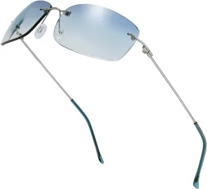 The Fresh Minimalist Small Rectangular Sunglasses Clear Eyewear - Exquisite Packaging
