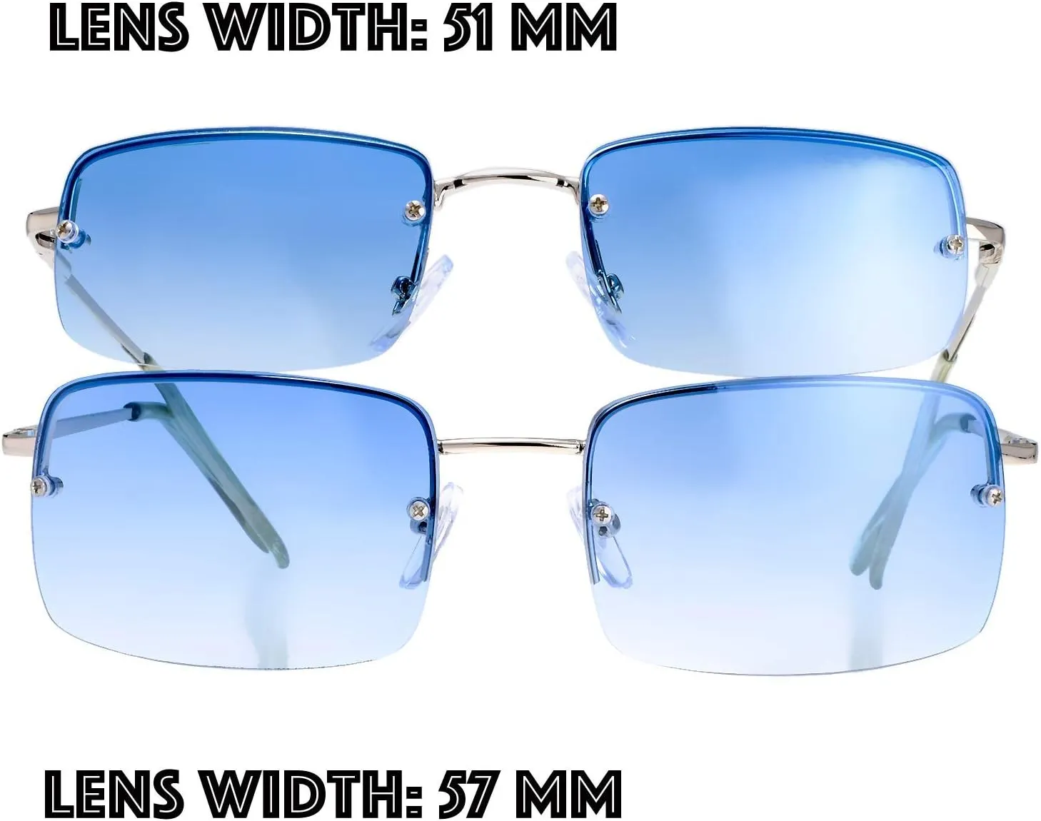 The Fresh Minimalist Small Rectangular Sunglasses Clear Eyewear - Exquisite Packaging