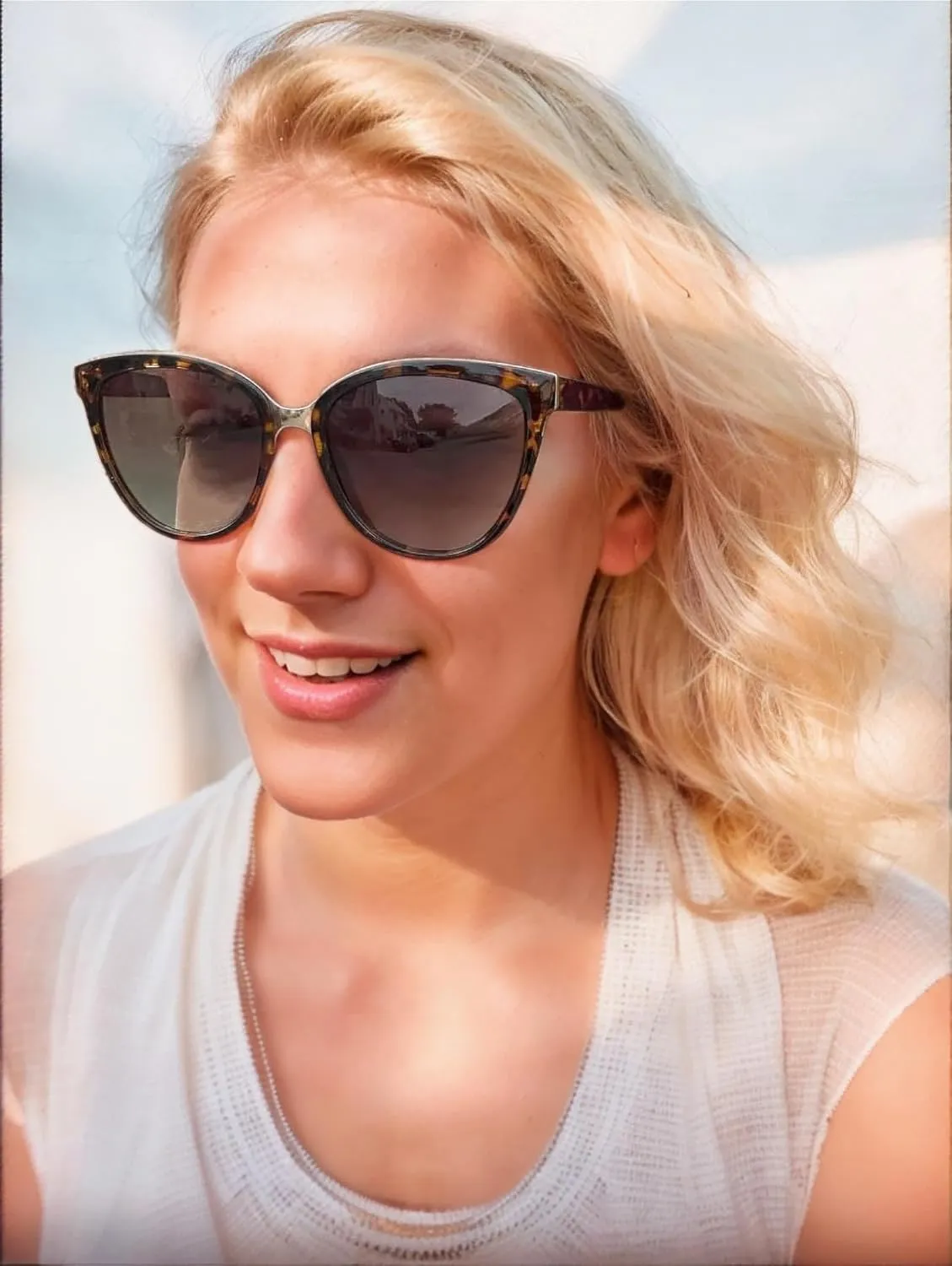 The Fresh Polarized Cat Eye Designer Tip Pointed Sunglasses FR17266P