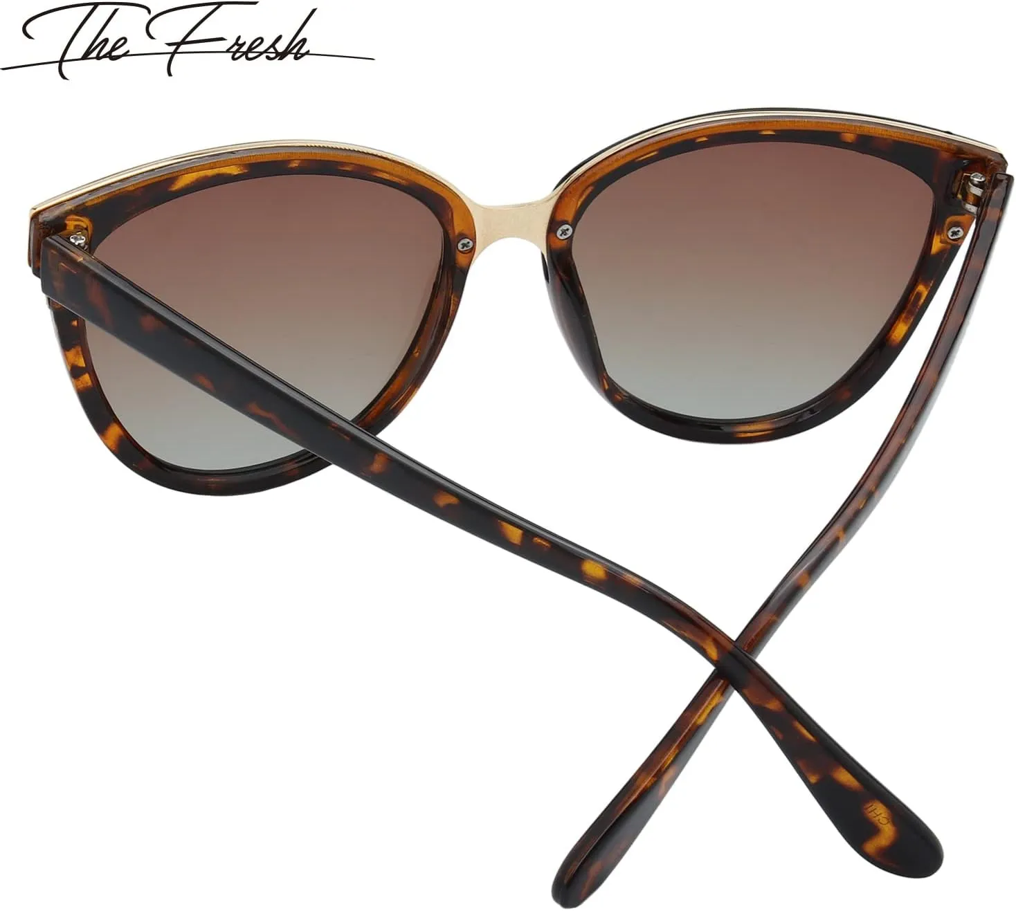 The Fresh Polarized Cat Eye Designer Tip Pointed Sunglasses FR17266P