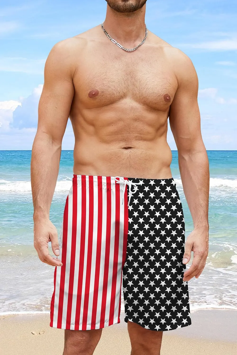 TMSD Mens Summer Beach Board Shorts Quick Dry Swim Trunks with Pockets
