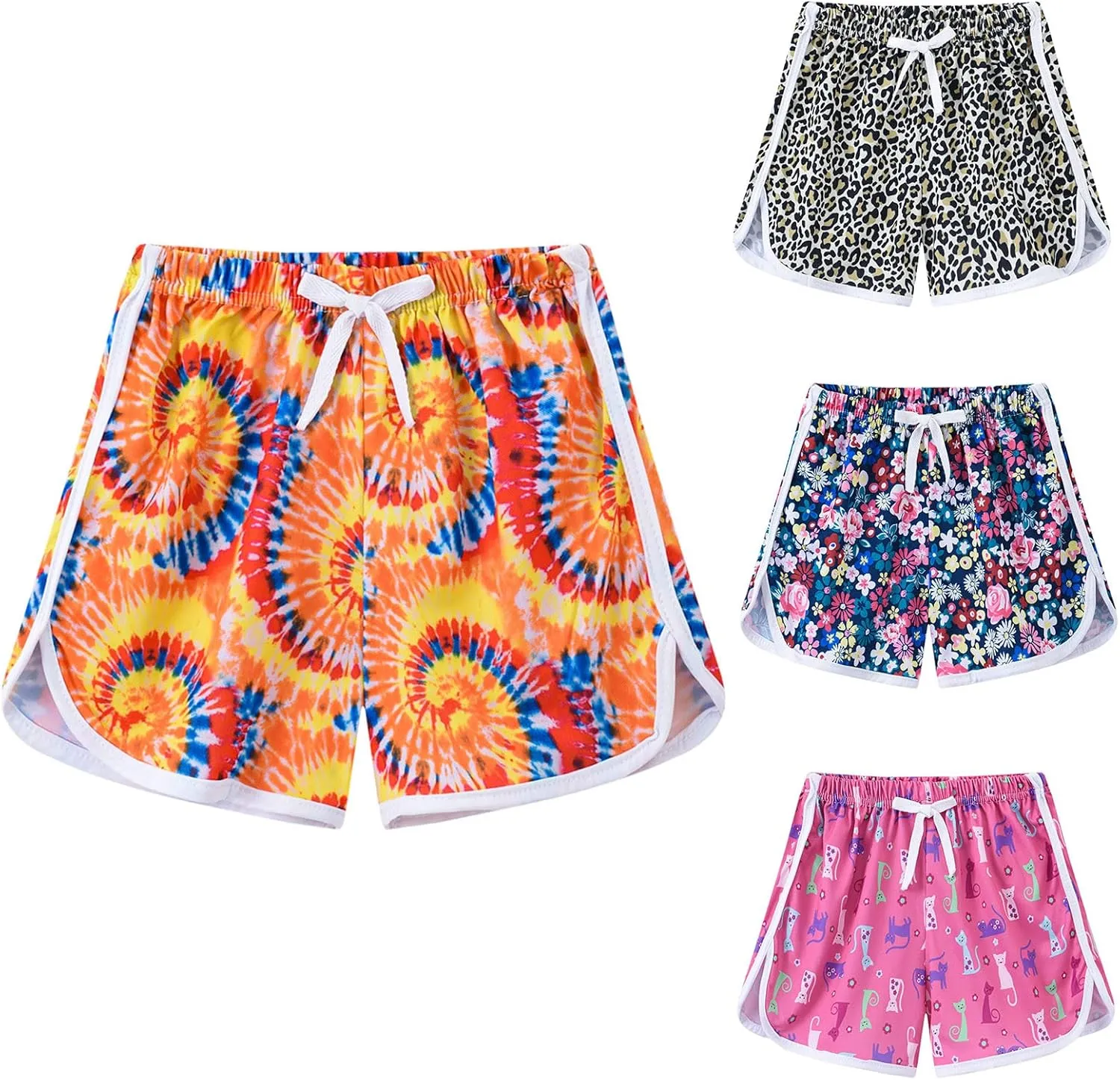 Toddler Girls Athletic Shorts Cotton Soccer Basketball Biker Shorts Kids Quick Dry Gym Sports Running Short Pants