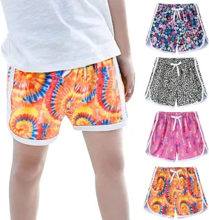 Toddler Girls Athletic Shorts Cotton Soccer Basketball Biker Shorts Kids Quick Dry Gym Sports Running Short Pants