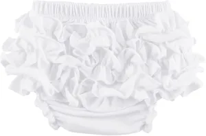 UTTPLL Infant Baby Boys Girls Diaper Covers Bloomer Mesh Ruffled Tiered Bloomers Elastic Briefs Cute Cotton Baby Girl Shorts