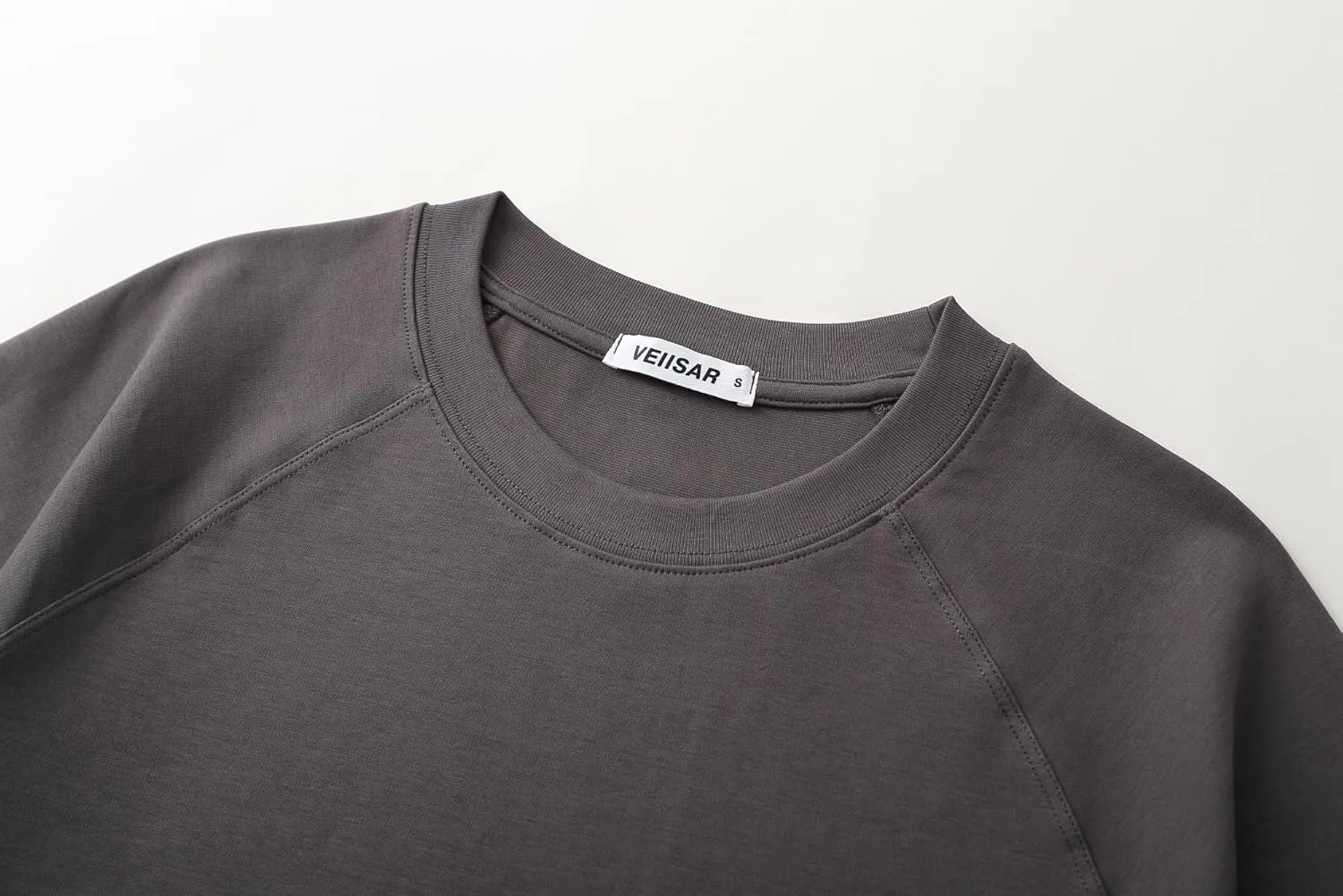 VEIISAR Men's Hipster Hip hop longline Crewneck T-Shirts - Mens Premium Cotton Raglan Sleeve T Shirts Open Hem S - 3XL
