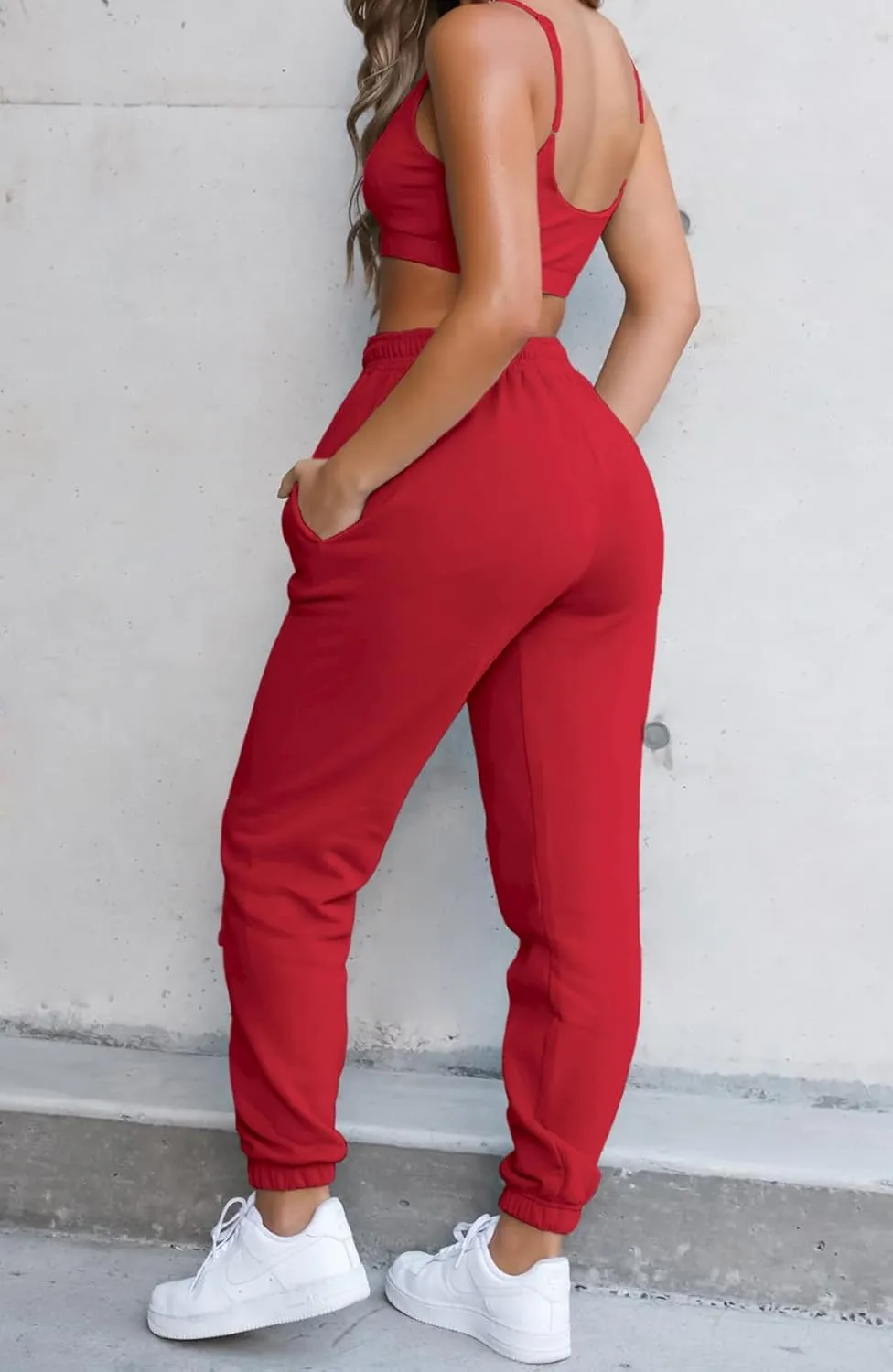 Waitfairy Sweatpants Women - Joggers for Women High Waist Baggy Sweat Pants for Womens Joggers with Pockets