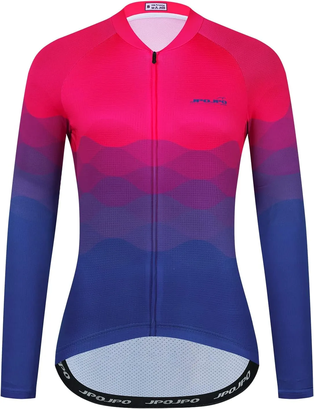 Weimostar Cycling Jersey Women's Long Sleeve Winter Thermal Fleece Tops Bike Shirts Tops Bicycle Jacket with Pockets