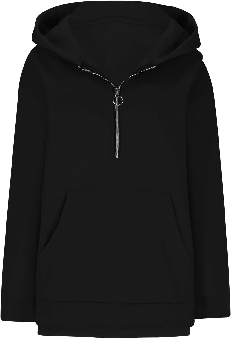 Woemns 2024 Half Zip Hoodie Trendy Cropped Sweatshirt Hooded Hoodies Tops Preppy Fashion Outfits Clothing