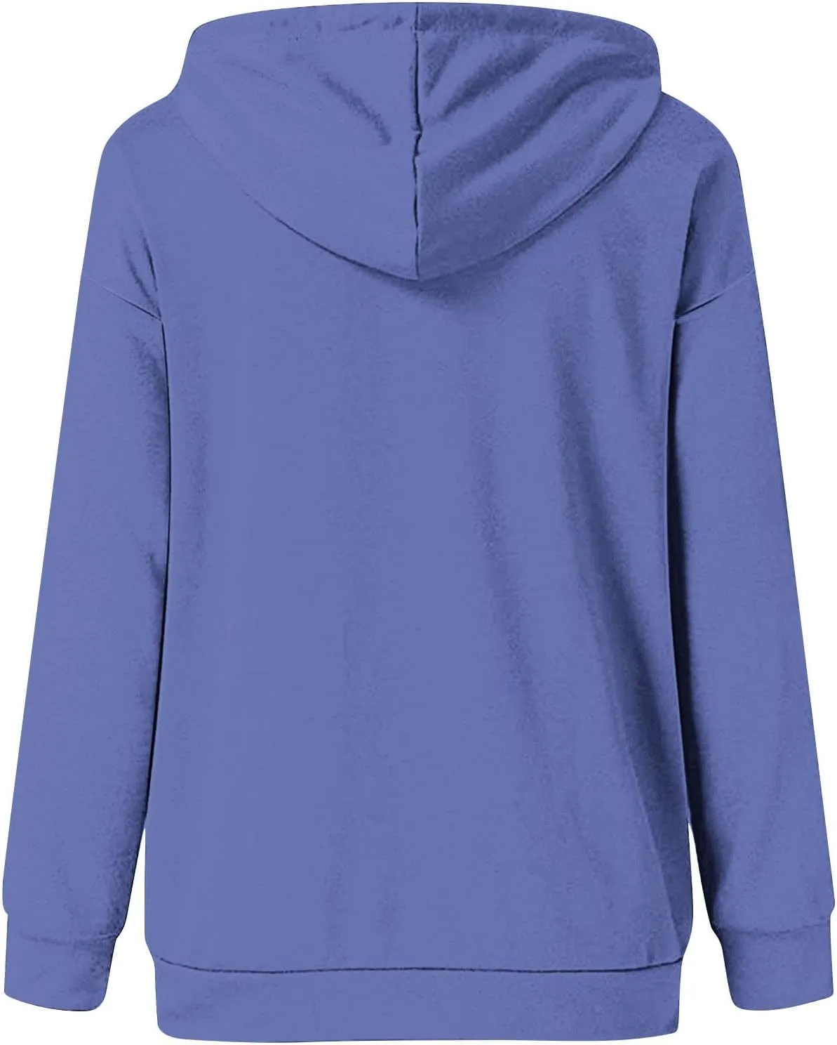 Womens 2024 Button Collar Hoodies Drawstring Hooded Pullover Sweatshirts Casual Long Sleeve Tops Shirts