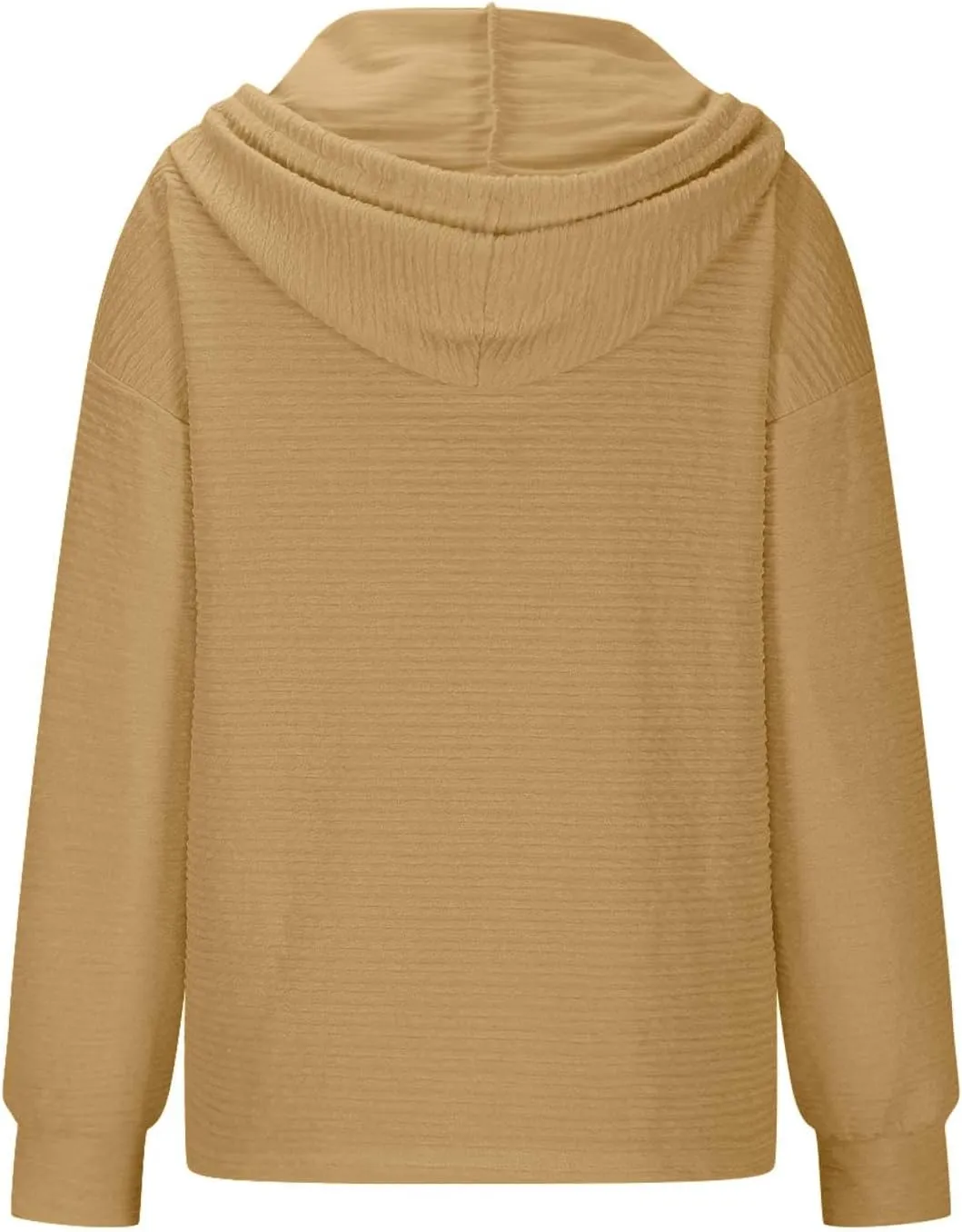 Womens 2024 Hooded Button Drawstring Hoodies Pullover Sweatshirts Casual Long Sleeve Tops Shirts Trendy Warm Tops
