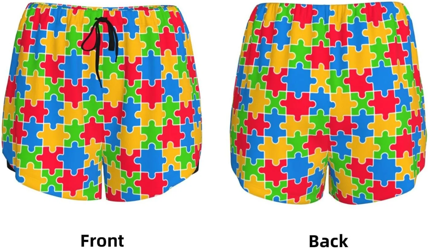 Women's Athletic Shorts 2 in 1 Running Shorts with Pockets Workout Gym Sports Shorts