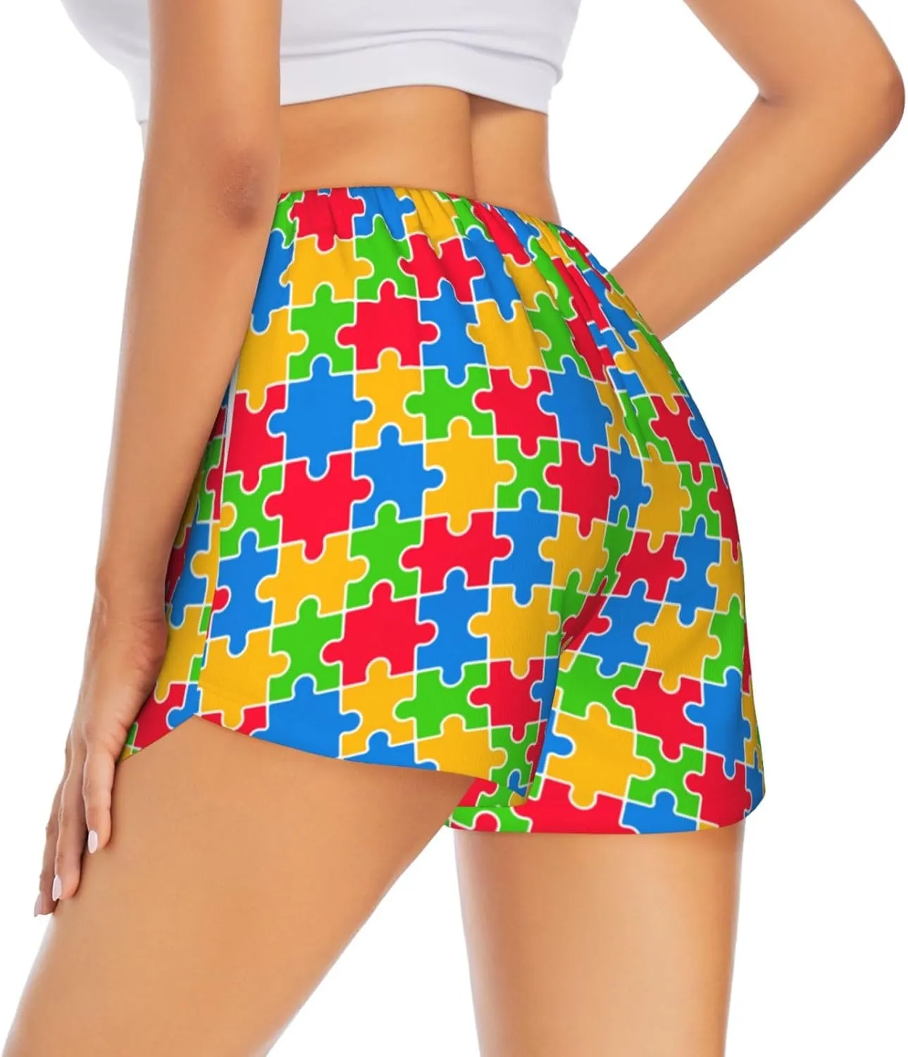 Women's Athletic Shorts 2 in 1 Running Shorts with Pockets Workout Gym Sports Shorts