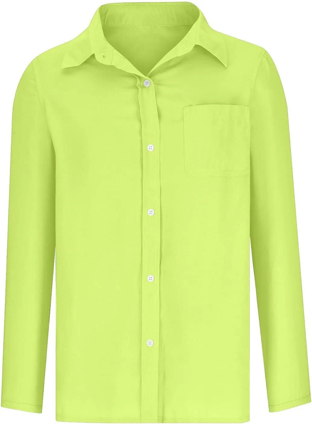 Womens Button Down Shirts Summer Long Sleeve Rolled Cotton Linen Tees Casual V Neck Collared Dressy Tops with Pocket