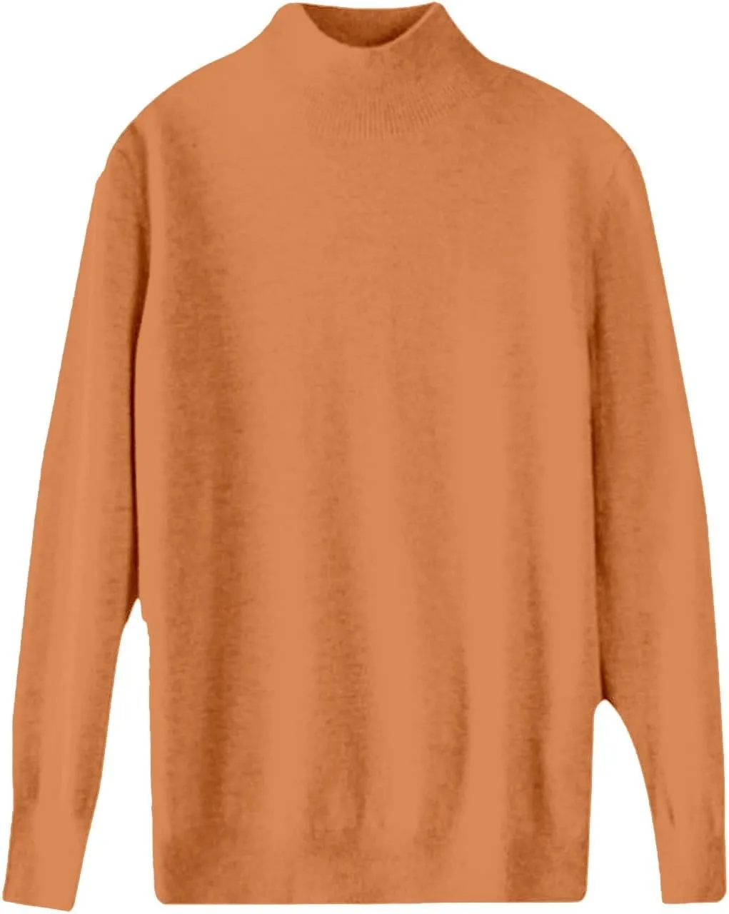 Womens Cashmere Sweaters Soft Half Turtleneck Long Sleeve Wool Sweater Tops Solid Lightweight Knit Pullover Tops