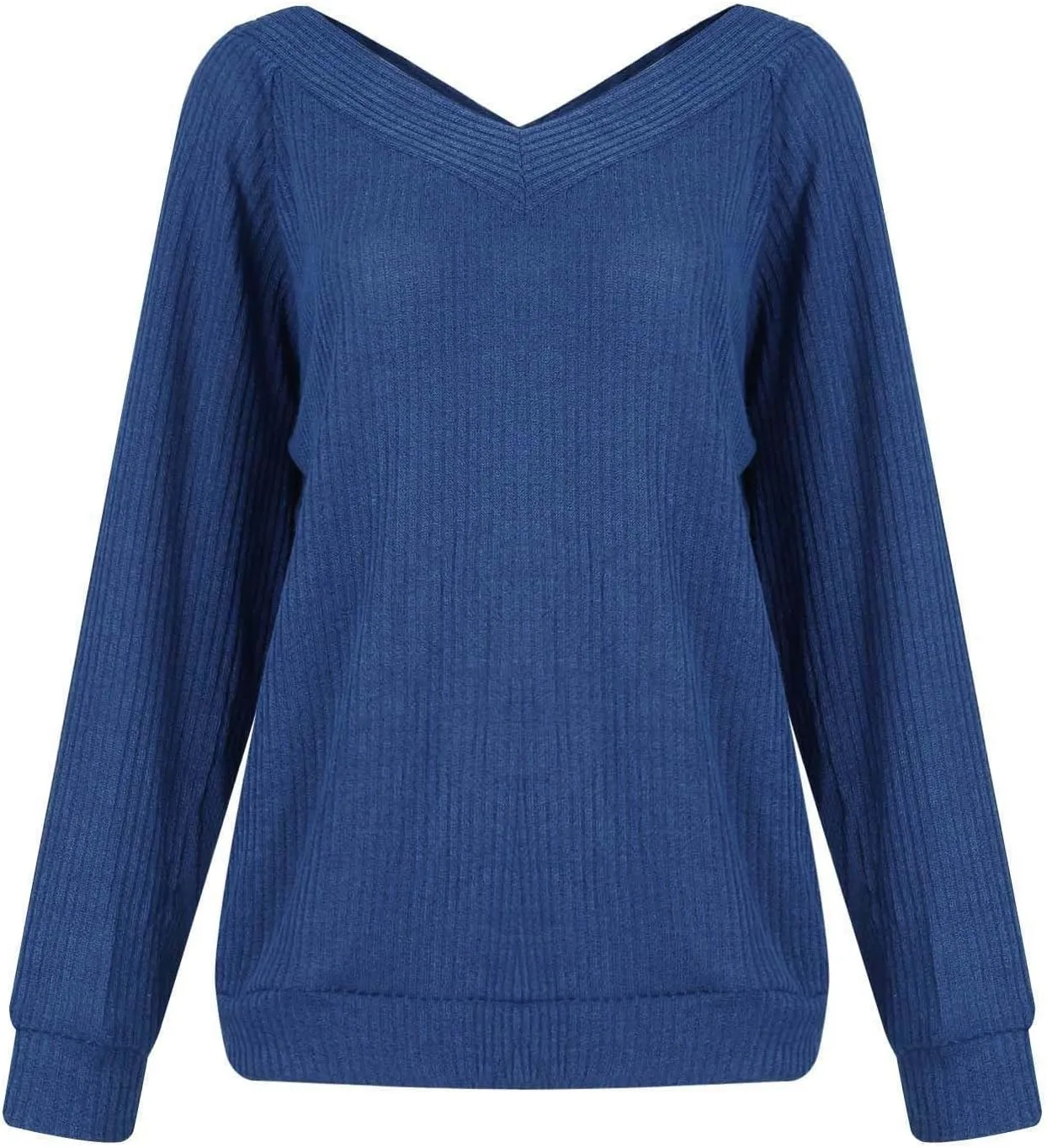 Women's Crewneck Cute Sweaters Striped Colorblock Fall Winter Knitted Pullover Tops Fall Casual Chunky Knit Tops