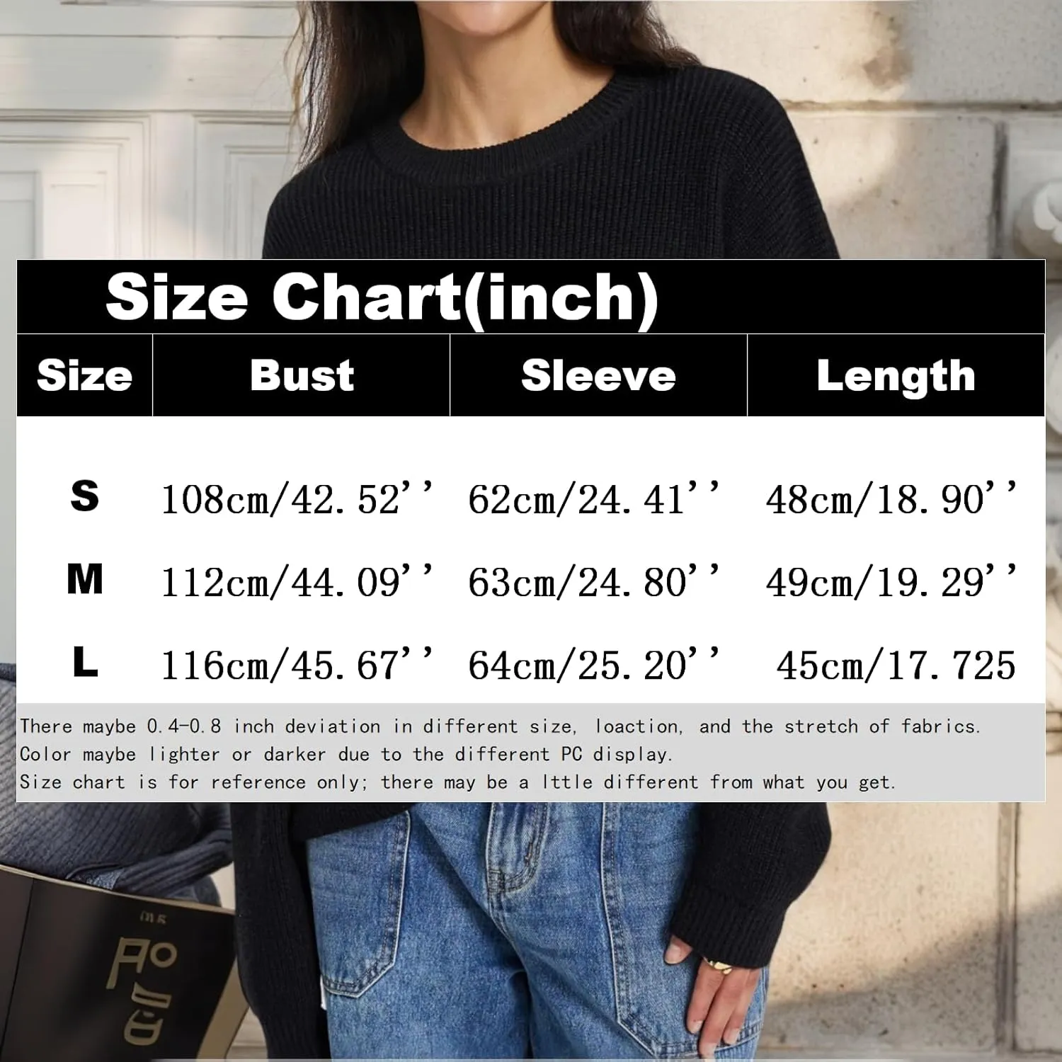 Women's Crewneck Cute Sweaters Striped Colorblock Fall Winter Knitted Pullover Tops Fall Casual Chunky Knit Tops