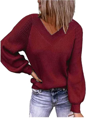 Women's Crewneck Cute Sweaters Striped Colorblock Fall Winter Knitted Pullover Tops Fall Casual Chunky Knit Tops