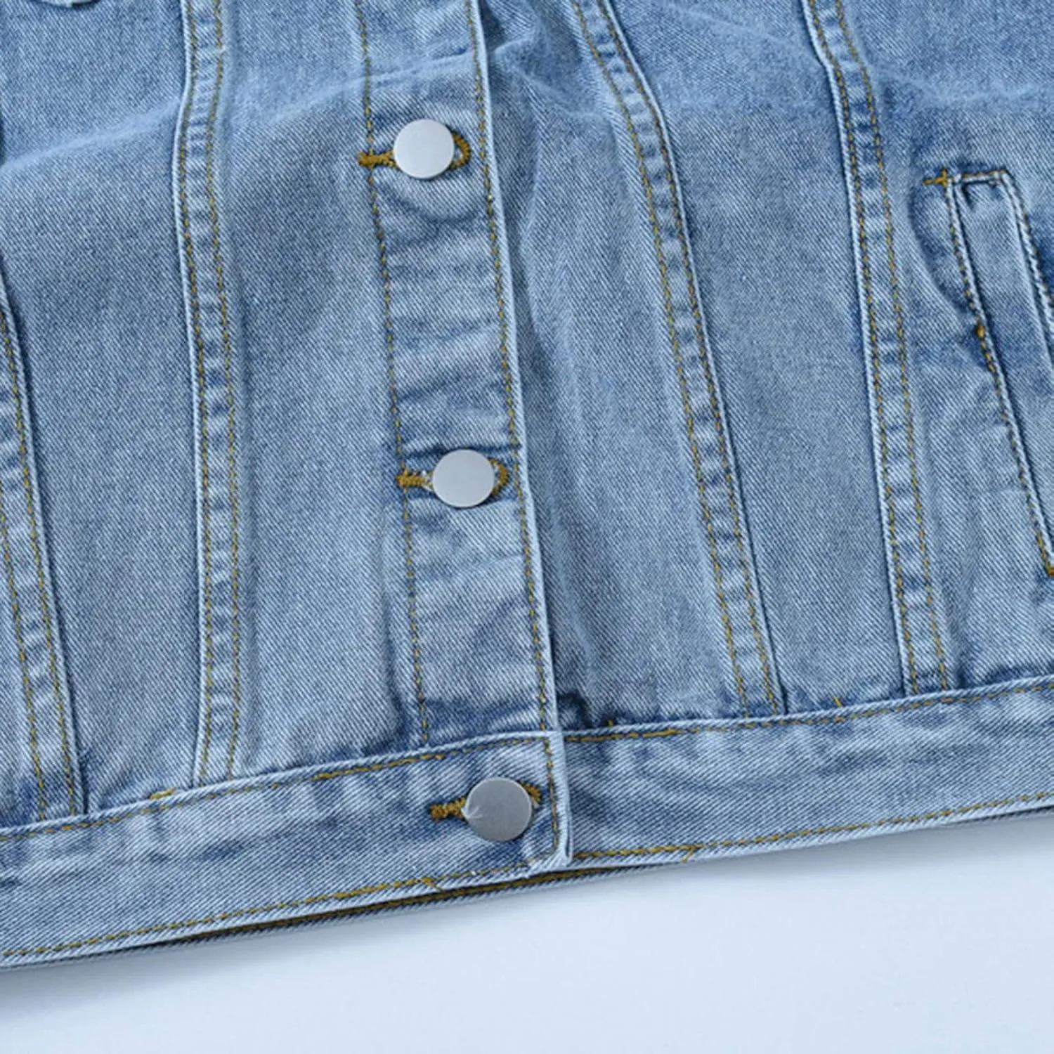 Womens Denim Jacket Relaxed Fit Casual Jean Trucker Jacket Res Denim