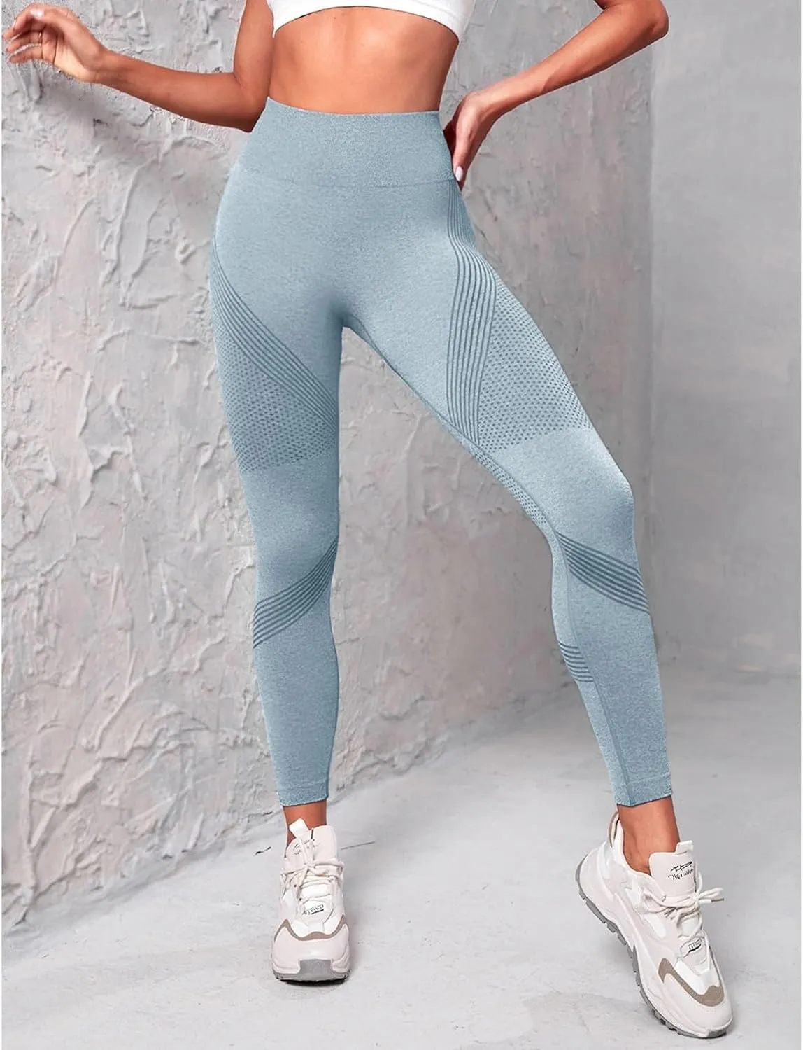 Womens High Waisted Yoga Pants Stretch Tummy Control Leggings Soft Butt Lifting Body Shaper Activewear Gym Clothes