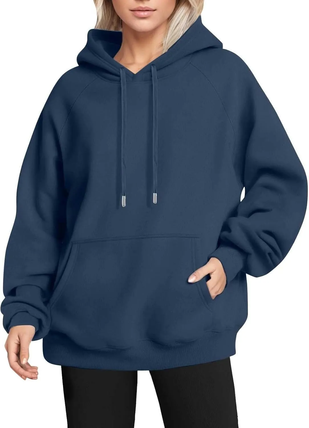 Womens Hoodies Oversized Preppy Sweatshirt Fleece Pullover Sweatshirts Sweaters Long Sleeve Tops with Pocket