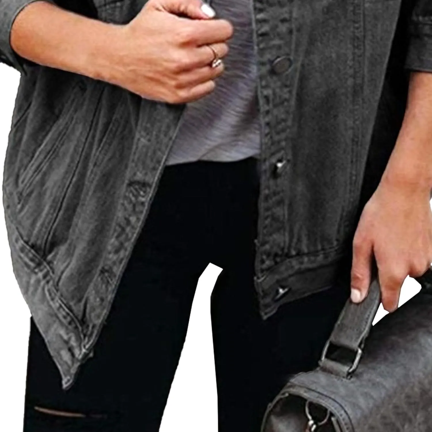 Women's Oversized Denim Jacket Long Denim Jacket Women Jackets for Women Casual
