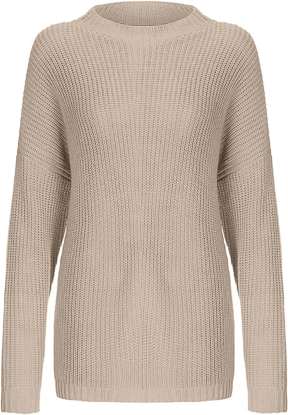 Womens Oversized Sweaters Crewneck Long Batwing Sleeve Chunky Ribbed Knit Pullover Tops Loose Knit Sweater Tops