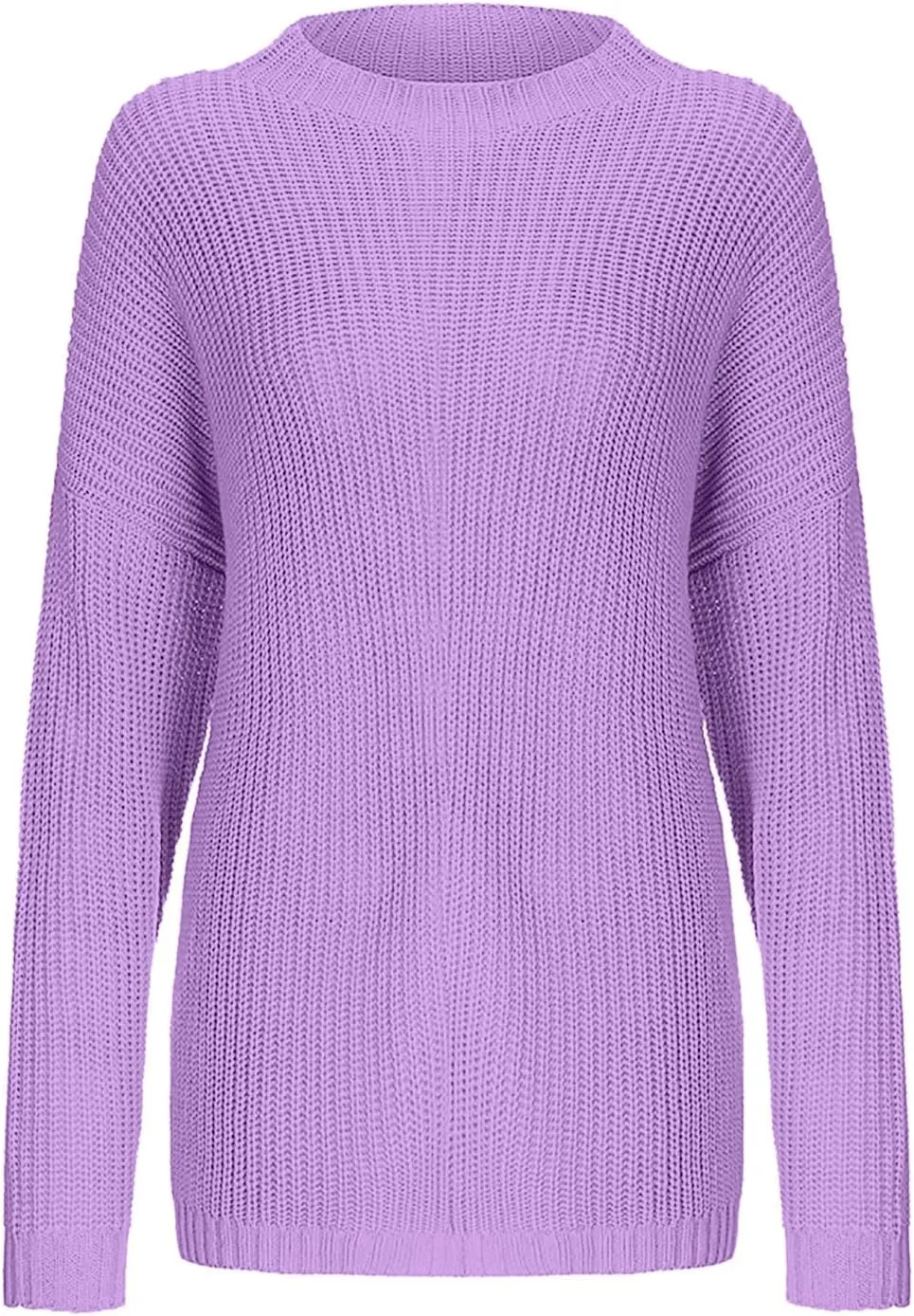Womens Oversized Sweaters Crewneck Long Batwing Sleeve Chunky Ribbed Knit Pullover Tops Loose Knit Sweater Tops