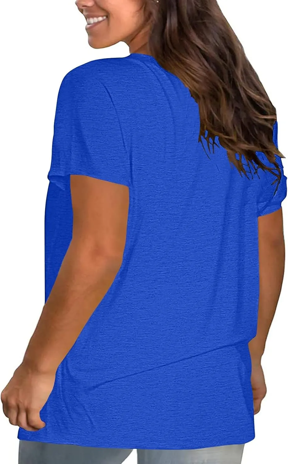 Womens Oversized Tops Hide Belly T Shirts Tops Crew Neck Short Sleeve Shirts Casaul Loose Basic Blouses