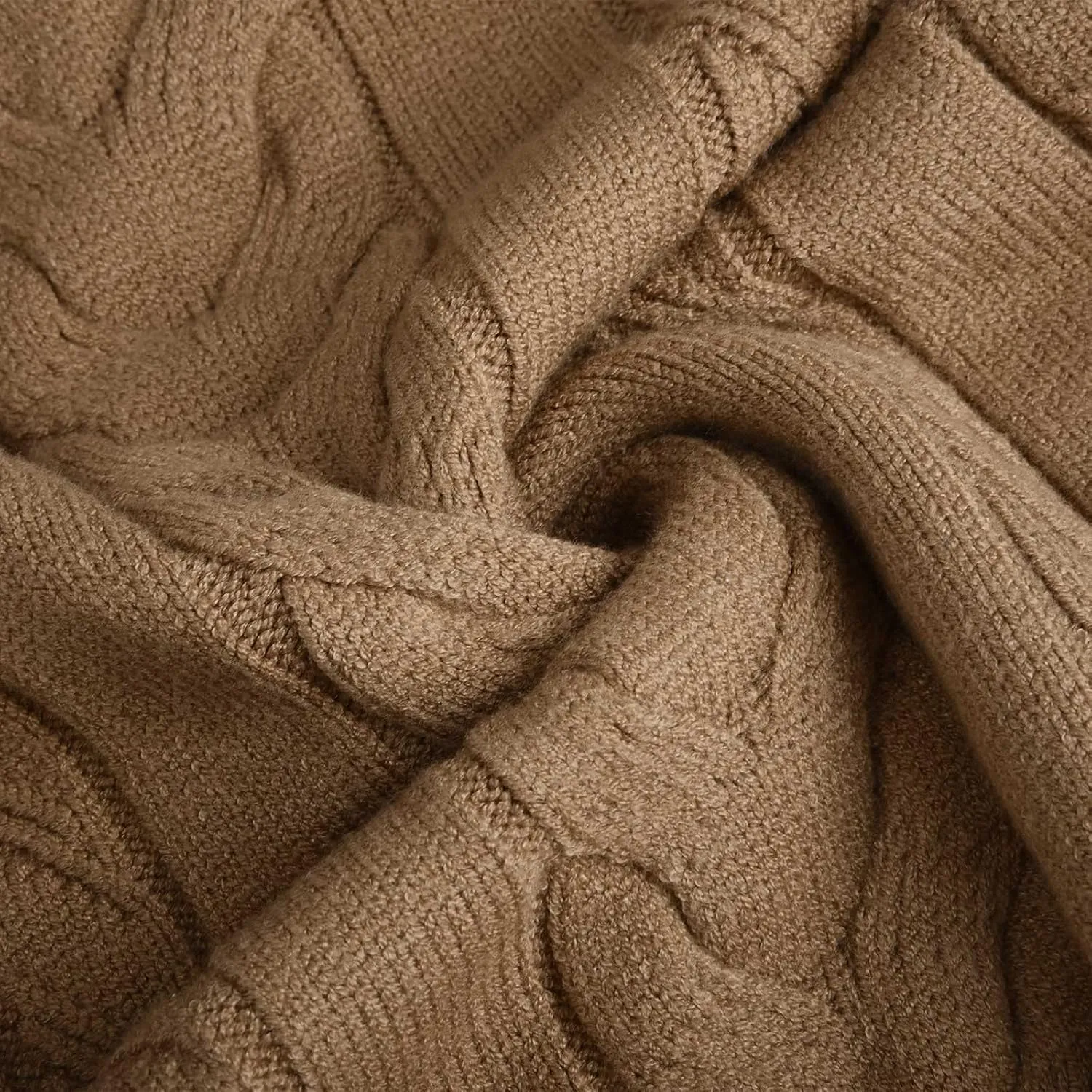 Womens Oversized Turtleneck Pullover Sweater Casual Cable Knit Long Sleeve Pullover Tops Cozy Baggy Knit Sweater Tops