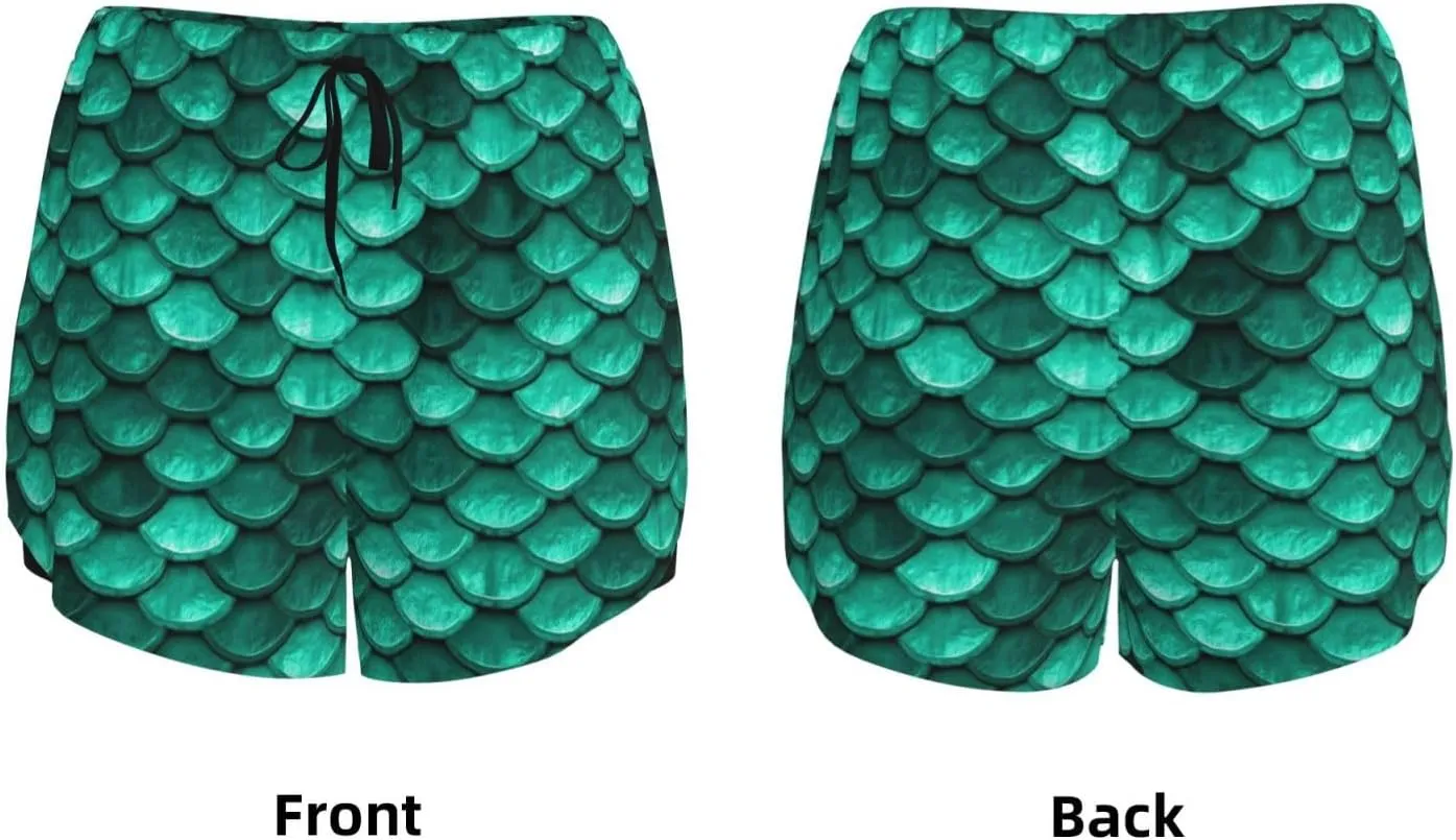 Women's Running Shorts with Liner Pockets, Workout Yoga Shorts High Waisted Athletic Biker Shorts